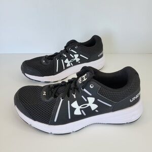 Under Armour Dash Rn 2  Black Mesh Upper Lace Up Athletic Shoes Size 6.5 NWOT
